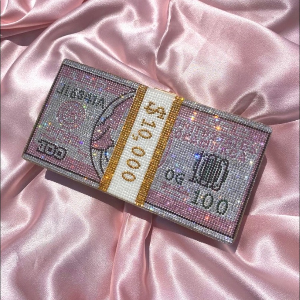 Money Crystal Clutch Bag